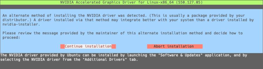 Nvidia Accelerated Graphics for linux message